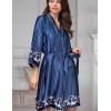 Шелковый халат-кимоно Mia-Amore BAROCCO 8613, Цвет: синий, Размеры: XS, изображение 3