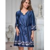 Туника атласная с поясом Mia-Amore BAROCCO 8614, Цвет: синий, Размеры: L/XL