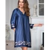 Туника атласная с поясом Mia-Amore BAROCCO 8614, Цвет: синий, Размеры: L/XL, изображение 2