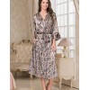 Длинный шелковый халат-кимоно Mia-Amore PERSIA 3409, Цвет: золотистый, Размеры: L/XL