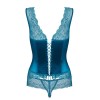 Корсет c трусиками Obsessive MIAMOR CORSET бирюзовый, Цвет: бирюзовый, Размеры: S/M, изображение 4