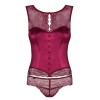 Корсет c трусиками Obsessive MIAMOR CORSET рубиновый, Цвет: рубиновый, Размеры: S/M, изображение 3