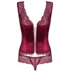 Корсет c трусиками Obsessive MIAMOR CORSET рубиновый, Цвет: рубиновый, Размеры: S/M, изображение 4