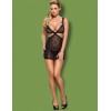 Сексуальная сорочка Obsessive SWANITA CHEMISE черный, Цвет: черный, Размеры: S/M, изображение 2