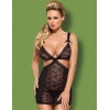 Сексуальная сорочка Obsessive SWANITA CHEMISE черный, Цвет: черный, Размеры: S/M