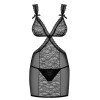 Сексуальная сорочка Obsessive SWANITA CHEMISE черный, Цвет: черный, Размеры: S/M, изображение 3