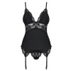 Корсет с трусиками Obsessive 810 CORSET черный, Цвет: черный, Размеры: S/M, изображение 3