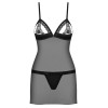 Сексуальная сорочка Obsessive 865 CHEMISE, Цвет: черный, Размеры: S/M, изображение 3