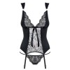 Корсет с трусиками Obsessive CHARMEA CORSET, Цвет: черный, Размеры: L/XL, изображение 3