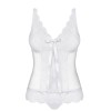 Корсет c трусиками Obsessive ETHERIA CORSET, Цвет: белый, Размеры: S/M, изображение 3