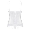 Корсет c трусиками Obsessive ETHERIA CORSET, Цвет: белый, Размеры: S/M, изображение 4