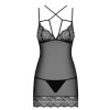 Сексуальная сорочка Obsessive FRIVOLLA CHEMISE, Цвет: черный, Размеры: S/M, изображение 3