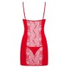 Сорочка с чашками на каркасах Obsessive HEARTINA CHEMISE красный, Цвет: красный, Размеры: L/XL, изображение 4