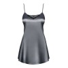 Сексуальная сорочка Obsessive SATINIA BABYDOLL серый, Цвет: серый, Размеры: S/M, изображение 3
