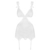 Корсет c трусиками Obsessive  SWANITA CORSET белый, Цвет: белый, Размеры: S/M, изображение 5