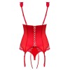Корсет c трусиками Obsessive SECRED CORSET, Цвет: красный, Размеры: S/M, изображение 6