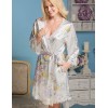 Халат шелковый Mia-Amore LILIANNA 5993, Цвет: молочный, Размеры: 2XL/3XL