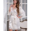 Халат-кимоно шелковый Mia-Amore ISABELLA 3183 молочный, Цвет: молочный, Размеры: S/M