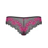 Кружевные трусики бразилиана Obsessive TULIA PANTIES, Цвет: черный/розовый, Размеры: L/XL, изображение 4