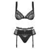 Комплект с поясом Obsessive HEARTINA SET черный, Цвет: черный, Размеры: S/M, изображение 3