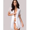 Пеньюар с трусиками Obsessive MIAMOR ROBE белый, Цвет: белый, Размеры: L/XL