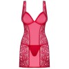 Сексуальная сорочка с уплотненной чашкой Obsessive ROUGEBELLE CHEMISE, Цвет: красный, Размеры: L/XL, изображение 3