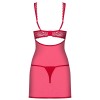 Сексуальная сорочка с уплотненной чашкой Obsessive ROUGEBELLE CHEMISE, Цвет: красный, Размеры: L/XL, изображение 4
