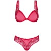 Сексуальный комплект Obsessive ROUGEBELLE SET, Цвет: красный, Размеры: L/XL, изображение 3