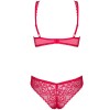 Сексуальный комплект Obsessive ROUGEBELLE SET, Цвет: красный, Размеры: L/XL, изображение 4