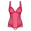 Сексуальное боди Obsessive ROUGEBELLE TEDDY, Цвет: красный, Размеры: S/M, изображение 3