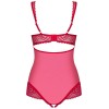 Сексуальное боди Obsessive ROUGEBELLE TEDDY, Цвет: красный, Размеры: S/M, изображение 4