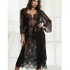 Длинный кружевной пеньюар Mia-Amore CHANELL 2033 черный, Цвет: черный, Размеры: XS, изображение 2