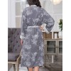 Длинный запашной халат Mia-Mella COLLETT 6559, Цвет: серый+белый, Размеры: L/XL, изображение 2