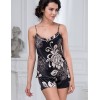 Пижама атласная с шортами Mia-Amore DA VINCI 8442 черный, Цвет: черный, Размеры: XS