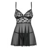 Бэби-долл + стринги Obsessive LETICA BABYDOLL, Цвет: черный, Размеры: S/M, изображение 5