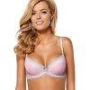 Бюстгальтер балконет пуш-ап Nipplex OLIWIA P-UP, Цвет: розовый/серый, Размеры: 70E