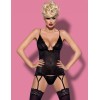 Корсет c трусиками Obsessive DIAMOND CORSET черный, Цвет: черный, Размеры: 2XL