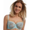 Французский балконет с мягкой чашкой Kris Line MARGARET halfcupsoft, Цвет: лазурный, Размеры: 90F