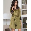 Рубашка-халат из шелка Mia-Amore OLIVIA 3647 оливковый, Цвет: оливковый, Размеры: 2XL, изображение 3