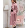 Халат шелковый длинный Mia-Amore OLIVIA 3649 античная роза, Цвет: античная роза, Размеры: 4XL, изображение 2