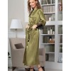 Халат шелковый длинный Mia-Amore OLIVIA 3649 оливковый, Цвет: оливковый, Размеры: 3XL, изображение 3