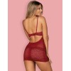 Сексуальная сорочка Obsessive LIVIDIA CHEMISE, Цвет: красный, Размеры: S/M, изображение 2