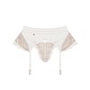 Пояс для чулок + стринги Obsessive 853 GARTER BELT белый, Цвет: белый, Размеры: S/M, изображение 4