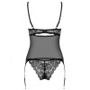 Корсет с трусиками Obsessive CONTICA CORSET, Цвет: черный, Размеры: S/M, изображение 6