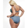 Плавки женские с регулируемым боком Kris Line BALI briefsmidi, Цвет: зеленый/серый, Размеры: 2XL, изображение 4