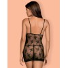 Сексуальная сорочка с трусиками Obsessive JENNIFAIRY CHEMISE, Цвет: черный, Размеры: S/M, изображение 2