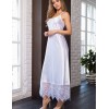 Длинная атласная сорочка Mia-Mia EVELIN 17538 белый, Цвет: белый, Размеры: 2XL, изображение 3
