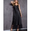 Длинная атласная сорочка Mia-Mia EVELIN 17538 черный, Цвет: черный, Размеры: XL