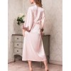 Длинный шелковый халат-кимоно Mia-Amore MARILIN 3109 пудра, Цвет: пудра, Размеры: 2XL, изображение 2