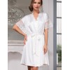 Шелковый халат Mia-Amore WHITE SWAN 3557 молочный, Цвет: молочный, Размеры: L/XL